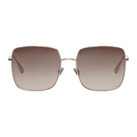 Stellaire 1 sunglasses Dior Brown in Metal 